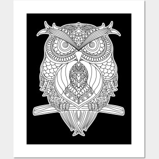 Owl Mandala Posters and Art